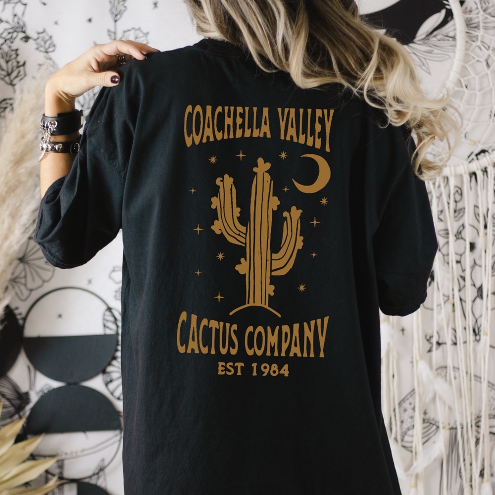 Comfort Colors Coachella Cactus Company Vinyl Graphic Tee - Picture 2 of 8